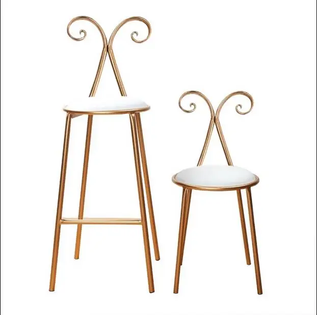 

Simple high chair iron butterfly chair nordic dining chair