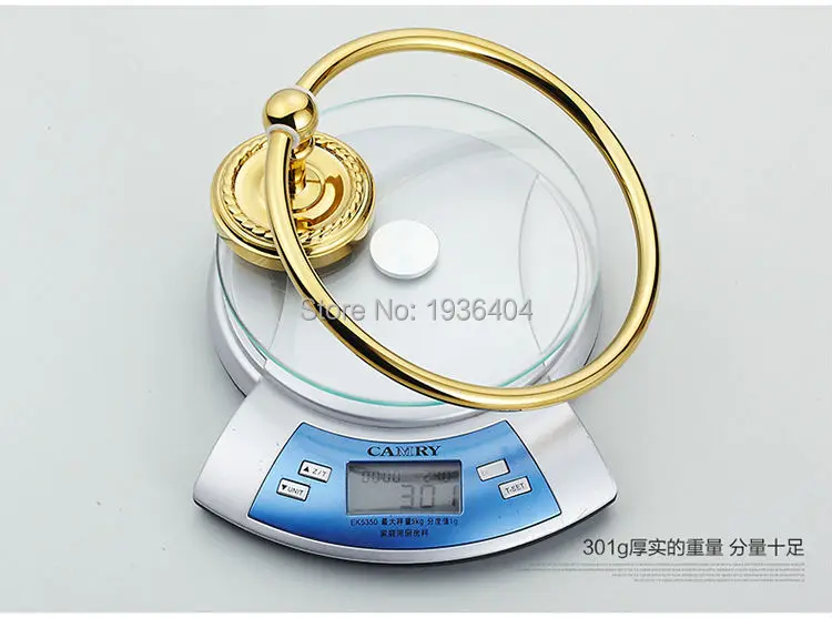 Золотое готовое кольцо для полотенце аксессуары ванной комнаты держатель медная