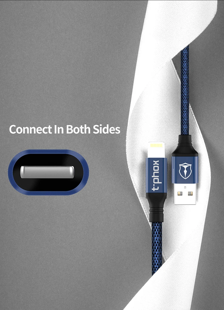 T-phox Классический USB кабель для iPhone xs max зарядное устройство USB кабель для передачи данных для iPhone X 8 6 6 S 2.4A usb кабель для зарядки телефона Шнур адаптер