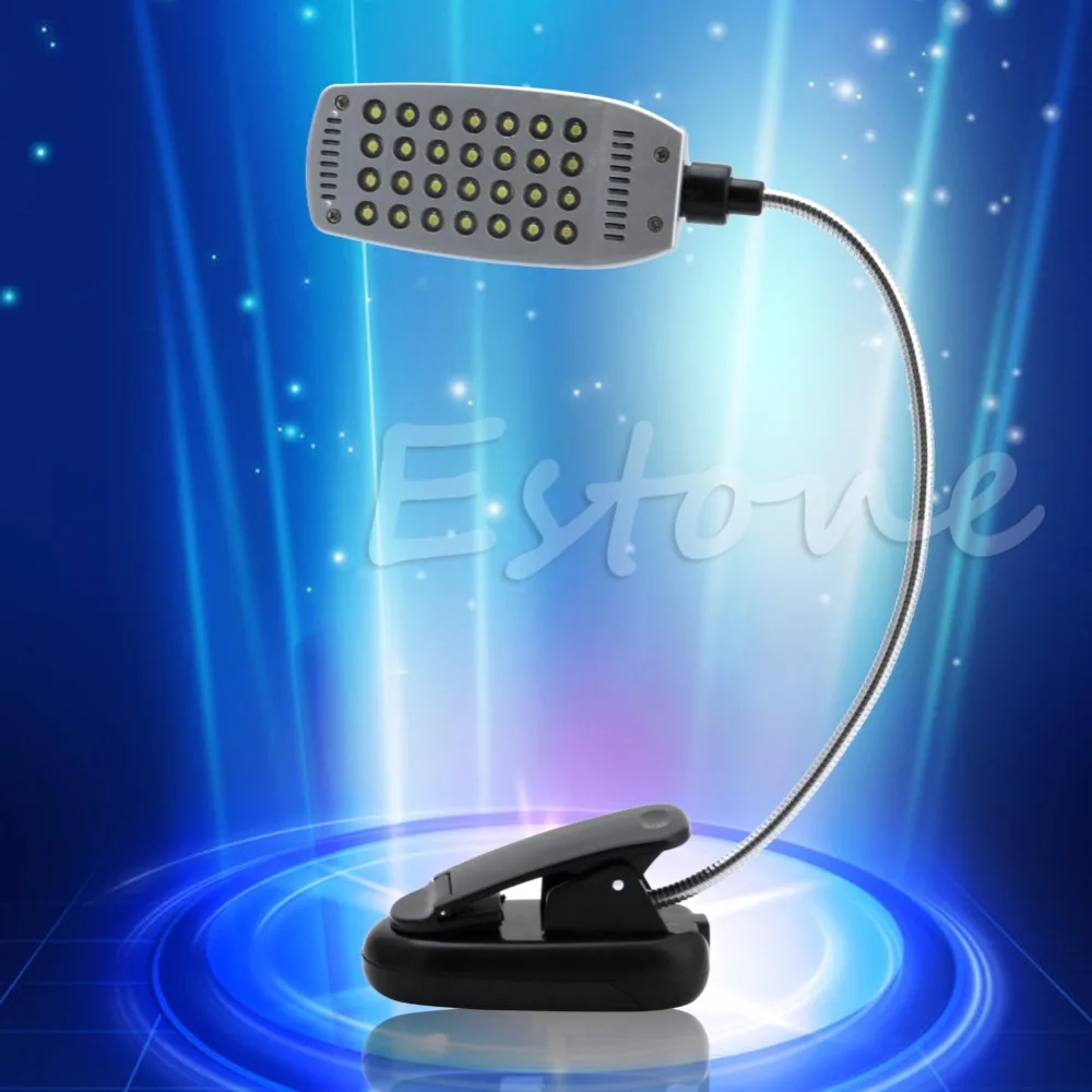 Clip-on Pro Flexible USB/Battery Power 28 LED Light Bed Table Desk Reading Lamp Great For Traveling | Лампы и освещение
