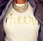 Женская модная Новогодняя Золотая Футболка txt в эстетике tumblr хлопковая Повседневная футболка в стиле гранж для вечерние ринки праздничный Топ для праздника художественные Топы