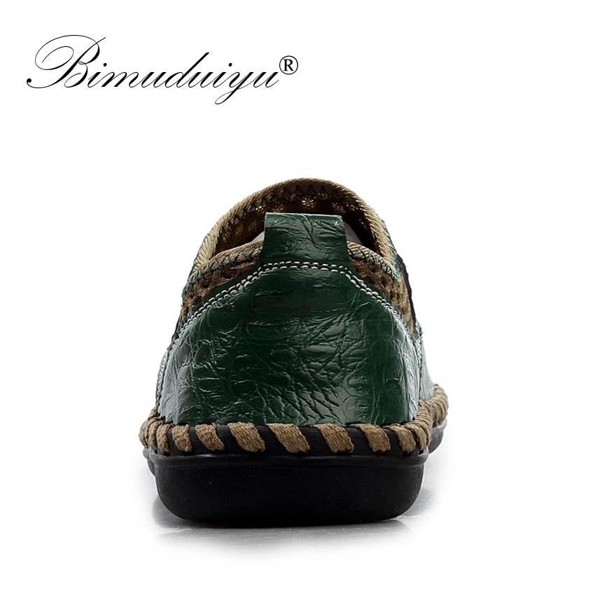 BIMUDUIYU/мужская повседневная обувь из дышащей ткани летняя воловьей кожи и