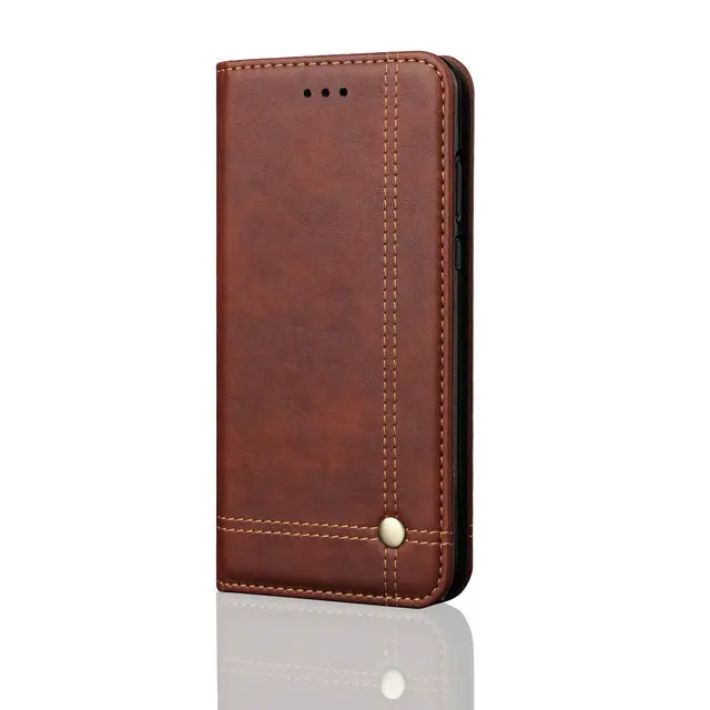 Ретро кожаный для huawei P Smart Z чехол Funda huawei P Smart чехол откидная крышка huawei P Smart Plus чехол Z Smart+ FIG-LX1 - Цвет: Темно-коричневый