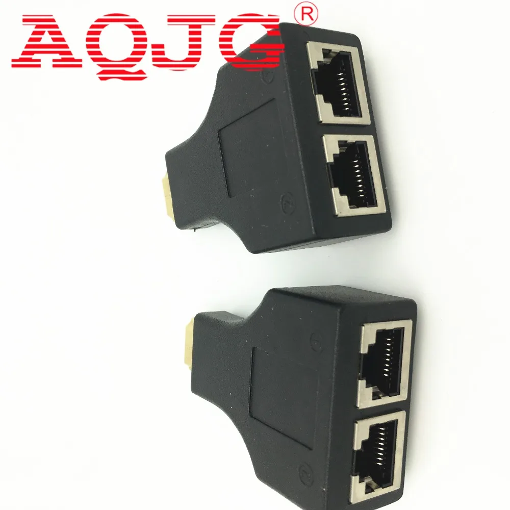 

1 PAIR HDMI To Dual Ports RJ45 Network Cable Extender Over by Cat5e/Cat6 Cables 1080p For HDTV HDPC PS3 STB 30m