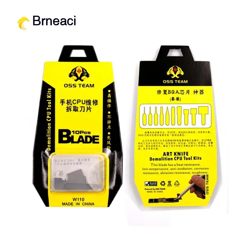 Brneaci W110 IC чип нож материнская плата удалить клей PCB тонкое лезвие для iPhone A8 A9 A10 CPU RMA