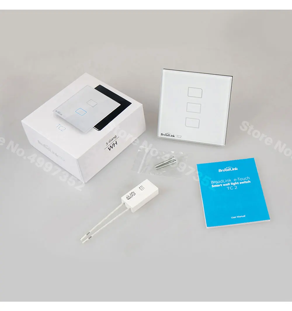 Broadlink TC2 ЕС светильник WiFi беспроводной смарт-коммутатор, Broadlink RM Mini 3, Broadlink RM Pro+, через приложение управления со смартфона