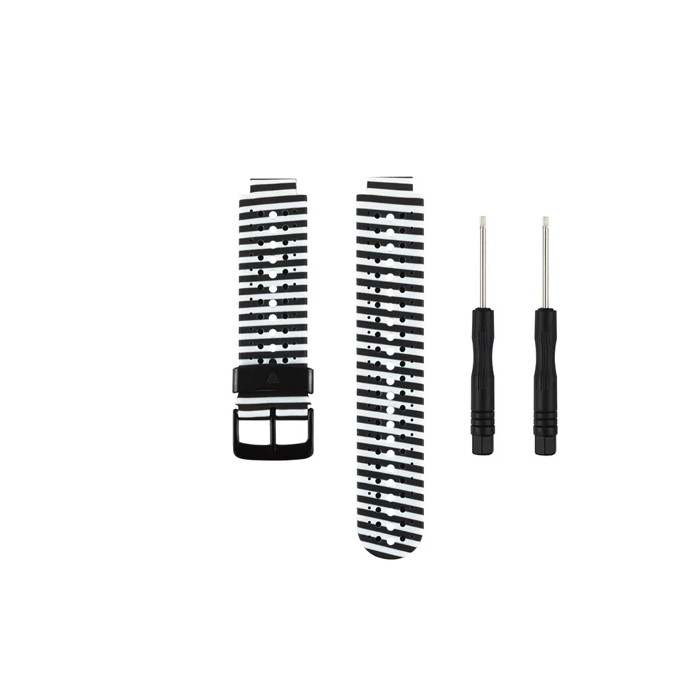 (230HS) Zebra мягкий силиконовый сменный ремешок для часов Garmin Forerunner 230/235/235 Lite/220/620/630/735