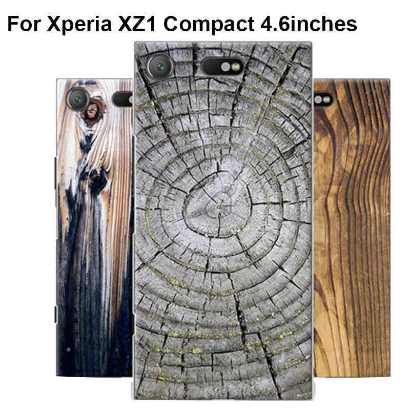 2 шт. для Xperia XZ1 Compact Матовый Жесткий чехол ПК деревянные чехлы телефонов с