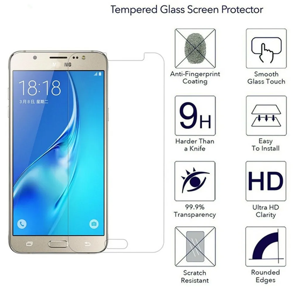 Закаленное стекло Samsara 9H для Samsung Galaxy J3 J5 J7 A3 A5 A7 2016 2017 прозрачная защитная пленка