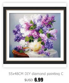 55x48CM DIY diamond painting Cross Stitch Lavender Rhinestones mosaic decorative painting Flowers 5D Diamond embroidery