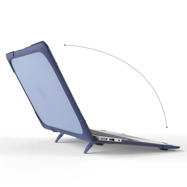 Складной чехол-подставка для ноутбука Macbook air Pro retina 11 12 13 15 A1706 A1708 A1989 матовый прозрачный чехол из поликарбоната+ ТПУ