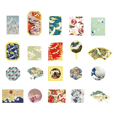 gold stickers 11 45 шт./кор. в японском стиле наклейки из золотистой фольги с бронзовым покрытием кран волна вишня в цвету древних из мультфильма «Холодное сердце»; свадебные туфли, украшенные наклейки для ежедневника - Цвет: gold stickers 11