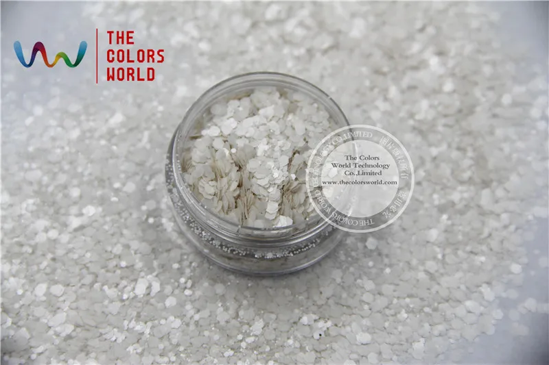 HH2104-242 White Colors Hexagon Shape Glitter Sequins for nail art DIY decoration and Halloween's decorations | Красота и