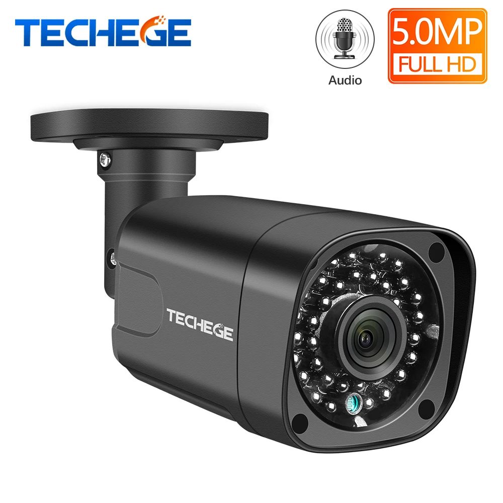 Techege супер HD 5MP POE IP камера уличная водонепроницаемая ночное видение Onvif FTP