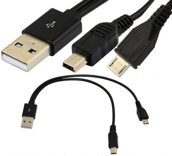 Разветвитель Кабеля 2 0 м USB 25 A папа к Micro B 5pin + Mini папа|usb a b|usb busb 2.0 |