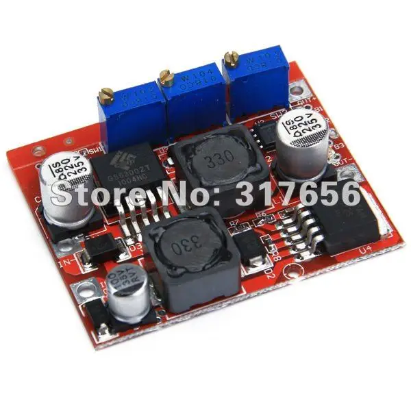 DC Auto Boost Buck Converter LM2596 LM2577 4-35V to 1.25-25V 4A Step up / step down voltage Module Regulator with CC CV Charging |