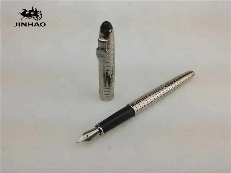 1 шт./лот Бесплатная доставка JINHAO 163 авторучка брендовые ручки полная Серебряная