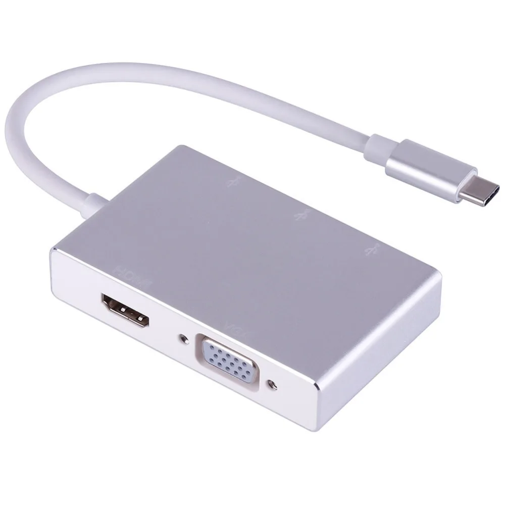 5 в 1 Тип C USB 3 HDMI VGA OTG концентратор адаптер конвертер кабель для компьютера |