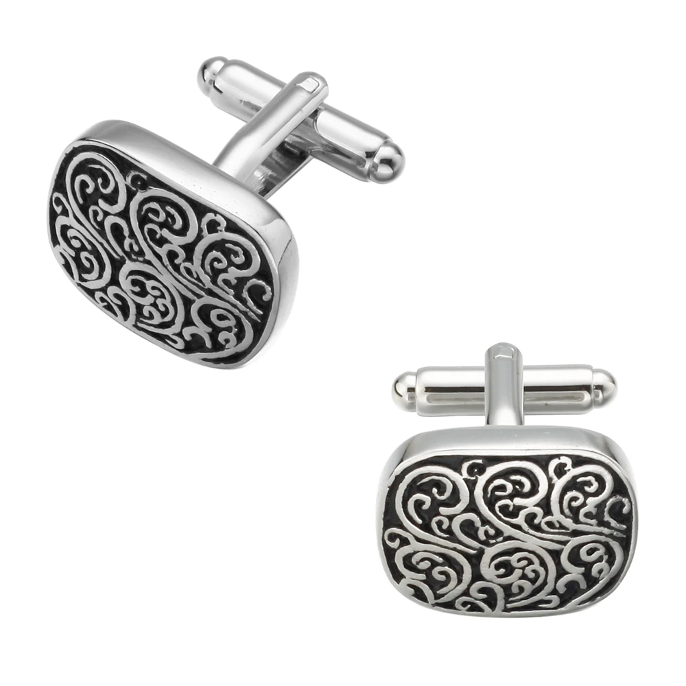 Винтажный стиль высокое качество волнистые узоры запонки Ретро изысканные