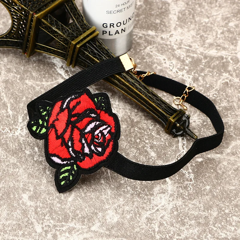 Мода цветок Форма Классический для женщин Jewelry черные Чокеры цепочки и ожерелья s