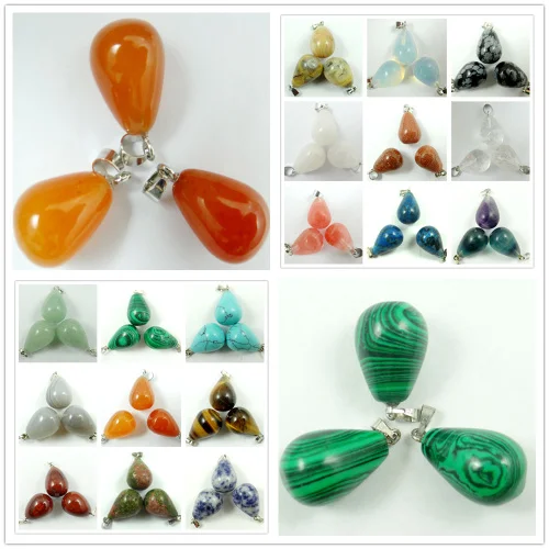 6 шт. ювелирные изделия из натурального камня|mixed pendants|natural stone lotpendant mix |