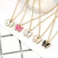 diy cartoon tiny butterfly charms necklace lovely animal chain choker necklaces fashion jewelry women accessories collares