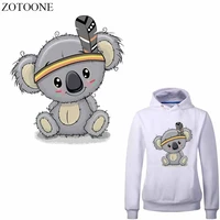 zotoone cartoon bear patches heat transfer vinyl for kids clothes diy animal patch stickers t shirt decoration thermal press e