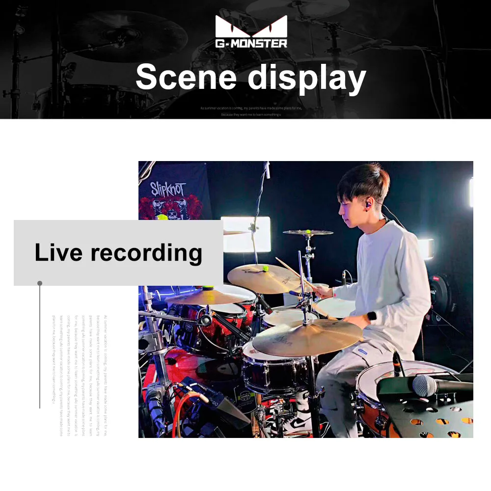 G-MARK G7 7-Piece Проводной динамический барабан Mic Kit все алюминиевые ударные басы Tom/Snare& Cymbals набор микрофонов-Используйте для барабанов, вокала