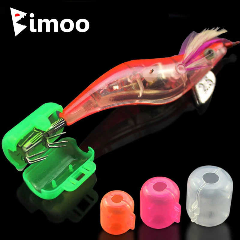

Bimoo 20PCS/Lot Fishing Tackle Squid Jig Cover Octopus Shrimp Hooks Cover Protector Saltwater Fishing Accessories