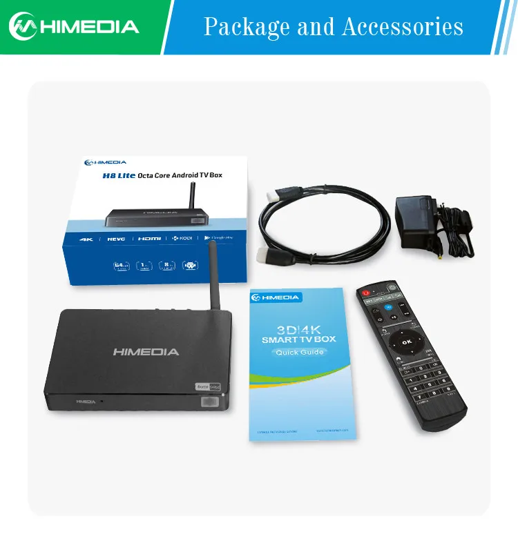 H8 lite HIMEIA ГОРЯЧИЙ 4Kp60 H265 10bit HEVC RK3368 8 ядра Android TV Box smart IPTV set top BOX 1 Г ROM коди 2.4 WI FI BT4|wifi tv