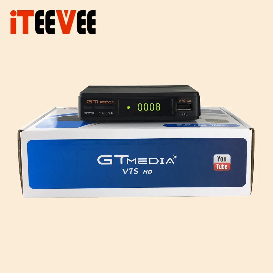 Freesat Мини цифровой спутниковый ТВ приставка приемник V7S HD DVBS2 Suppport Youtube Powervu Ccam Newcamd сетевой обмен