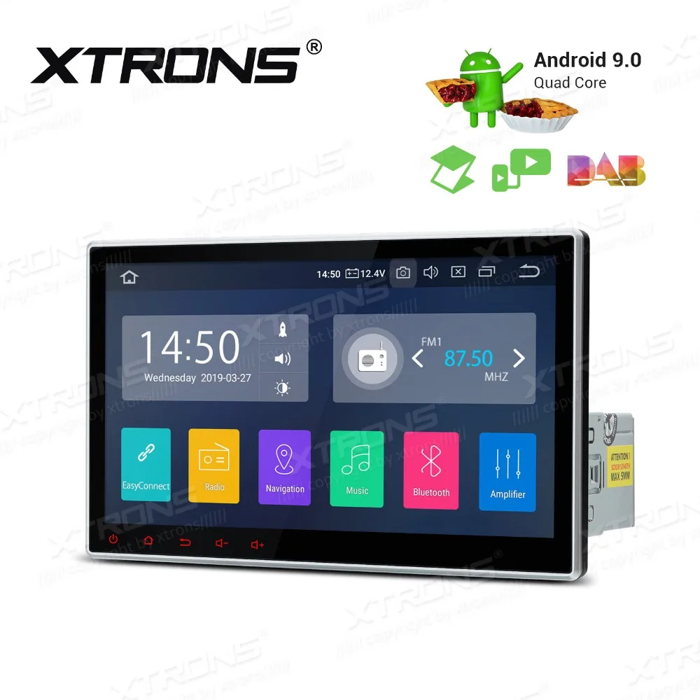 Автомагнитола XTRONS 1 Din универсальная аудиосистема 10 дюйма Android 9 0 стереоплеер