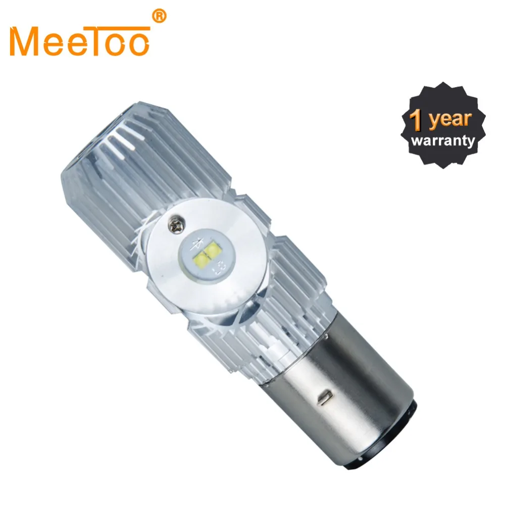 MeeToo 12V BA20D светодиодный светильник для мотоцикла лампа Vespa Kymco Suzuki Honda Bajaj 6000K 1400LM