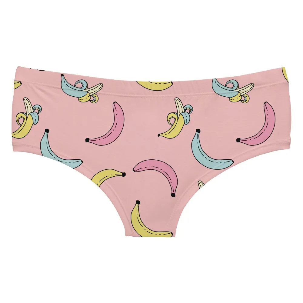 Женские трусики с забавным принтом LEIMOLIS розовые пуш ап в виде банана