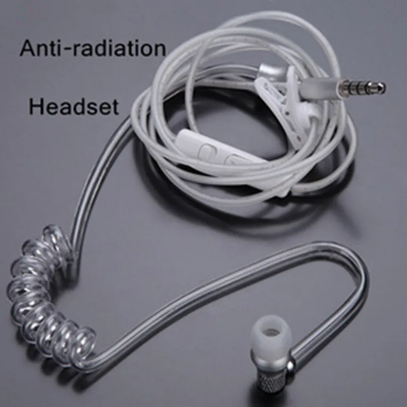 Анти радиационные наушники спиральная прозрачная Воздушная трубка для