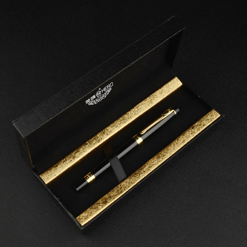 

Free Shipping Classic Design Luxury Hero Fountain Ink Pen Office Executive Gift Metal Writing Pen