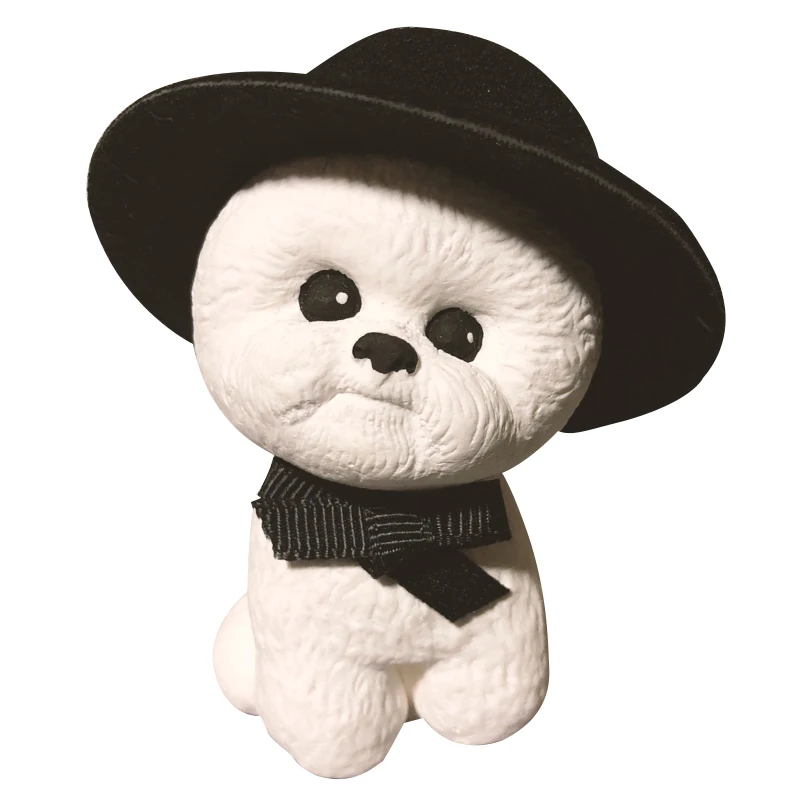 Силиконовая форма 3D Bichon собака Милая ароматерапия гипсовая форма Diy Собака пластырь ремесленный декор свадебный подарок глиняная форма для свечей