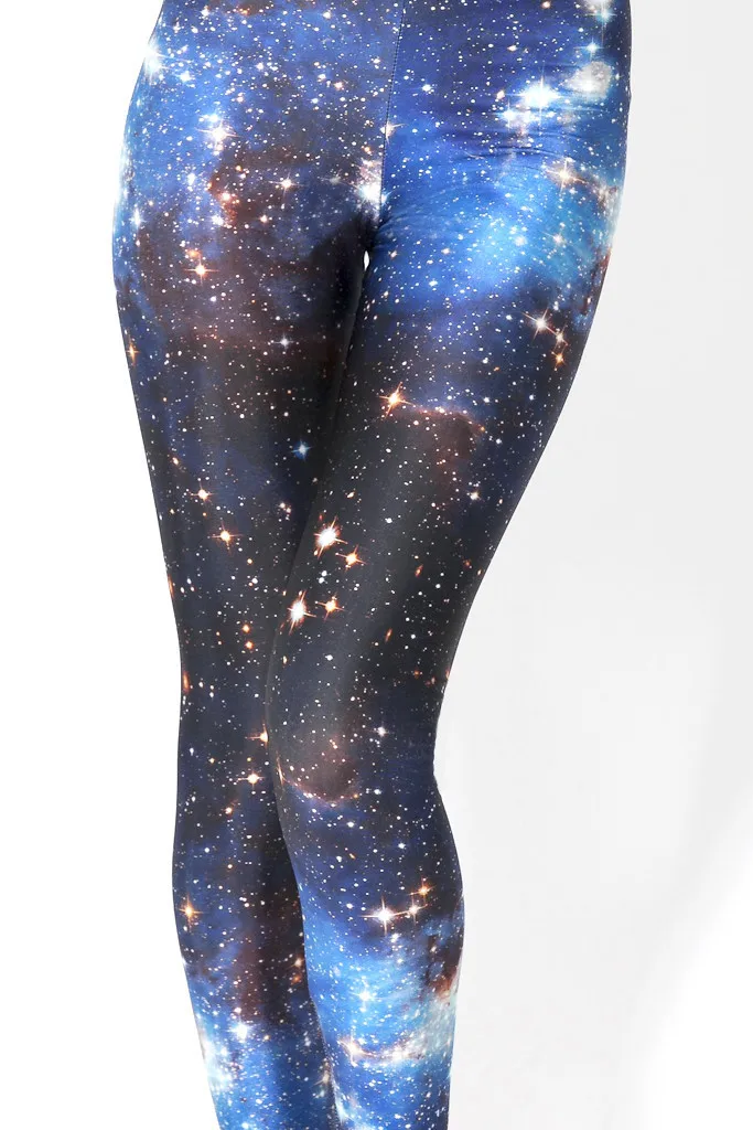 2014 Весна осень для женщин Blackmilk моды девушки синий Galaxy Туманность 3D цифровой