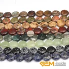 Бусины в форме монеты 20 мм, бусины из натурального камня для изготовления ювелирных изделий, индийские Агаты, моховые Агаты, содалитовые морские жаберы Jades, картина Jaspers 15 дюймов