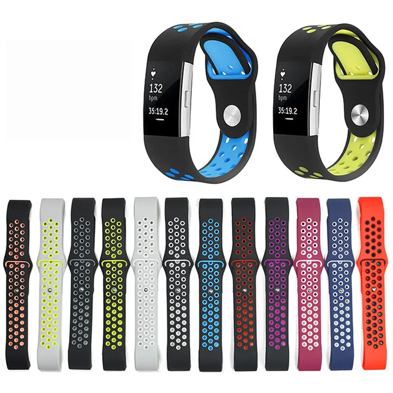 Регулируемый сменный ремешок для спортивных часов Ремешки для FitBit Charge 2 Силиконовый Браслет Smartwatch фитнес-браслет