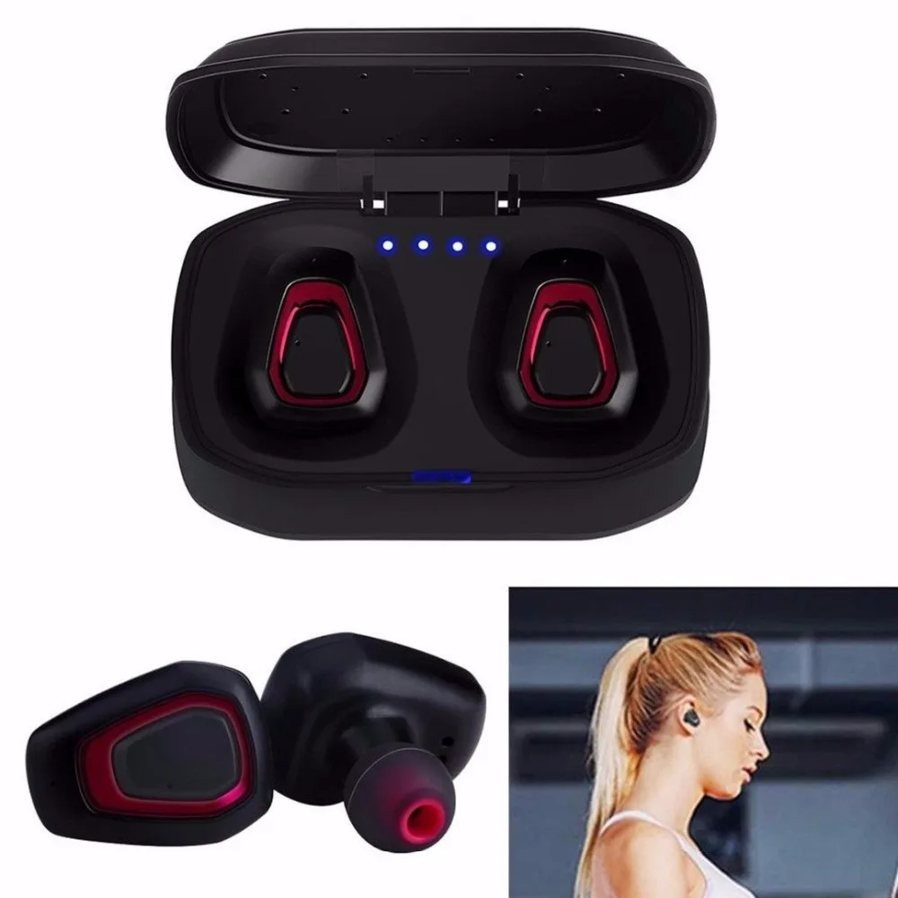 A7 TWS Wireless Bluetooth Earphones In-Ear Stereo Paird Earbuds With Mic + Charging Box Headset Handsfree Earphone | Электроника