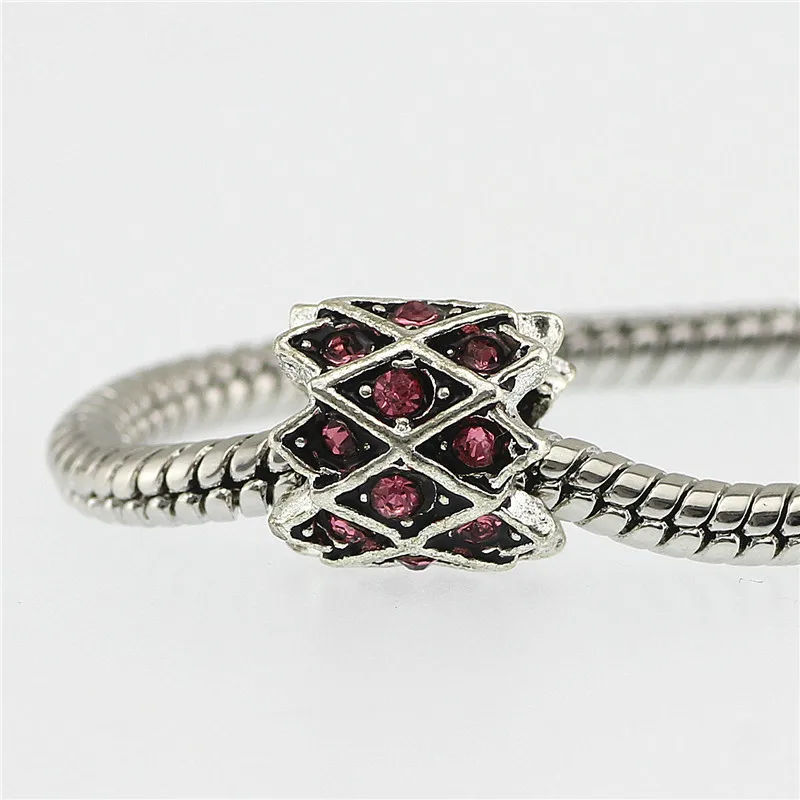 Бусины подвески с большим отверстием и кристаллами в 4 стилях подходят для