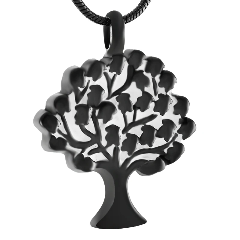 Из нержавеющей стали Древо жизни ожерелье для кремации праха держатель хранения