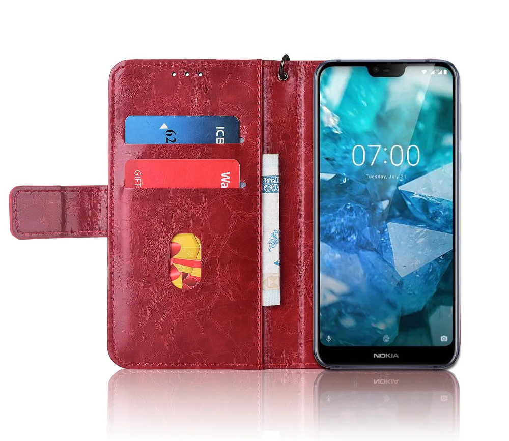 Кожаный чехол-книжка для Nokia 1 3 2 5 8 7 6 X5 X6 | Мобильные телефоны и аксессуары