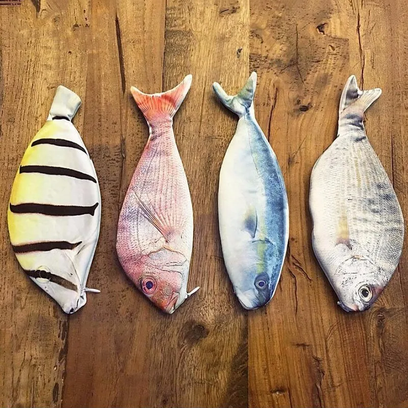 1 шт. Новое поступление креативный чехол карандаш в форме рыбы каваи Холщовый