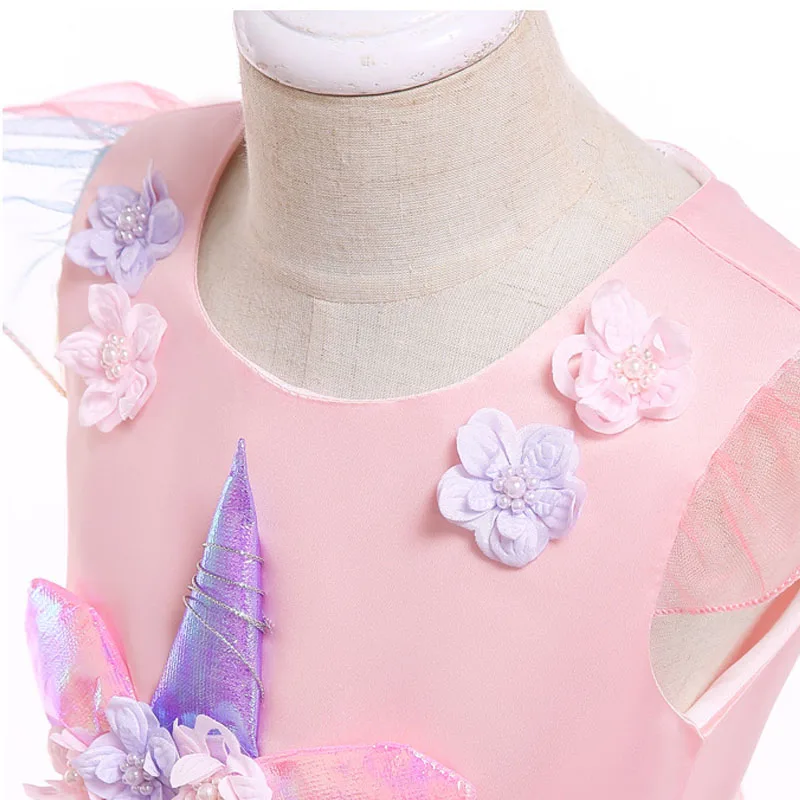 Girls dresses Unicorn Princess Dress Costumes Cosplay Show Cartoon dress Act Cloth kids Party clothing Tutu Fairy Tale Tangled | Детская