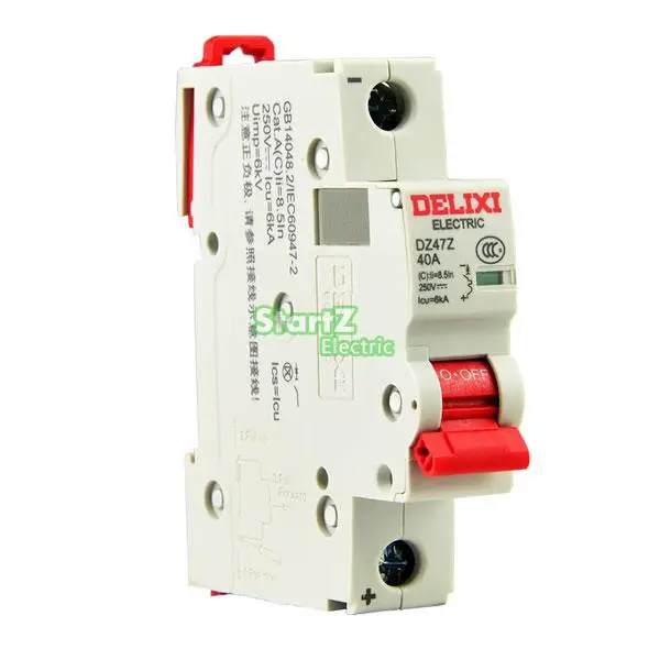 16A 1P 250V DC Circuit Breaker DZ47Z DELIXI MCB |