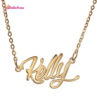 aoloshow women letter necklace script gold color name alphabet kelly stainless font letters statement necklace nl 2406 2