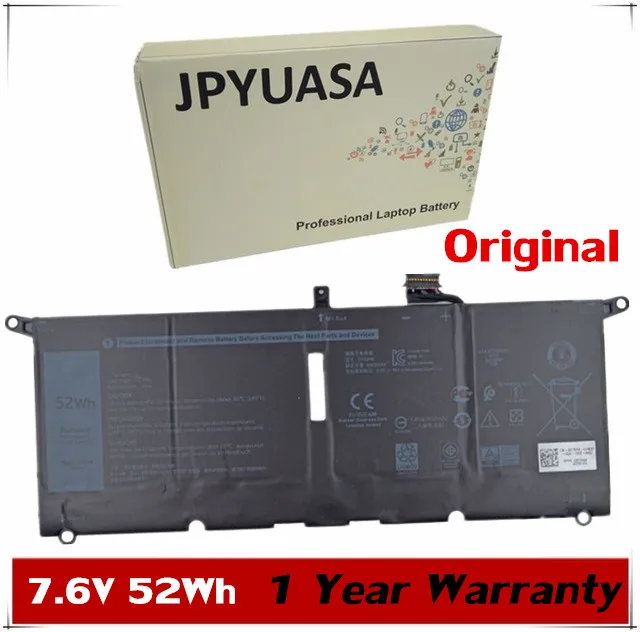 7xinbox 7 6 V 52Wh оригинальный DXGH8 0H754V H754V P82G Аккумулятор для ноутбука DELL XPS 13 9380 9370 FHD