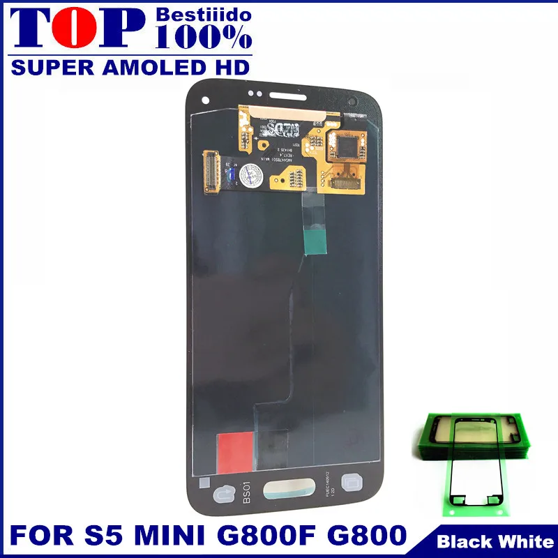 Замена lcd s для samsung Galaxy S5 Mini G800 G800F G800H Super AMOLED дисплей сенсорный дигитайзер экран
